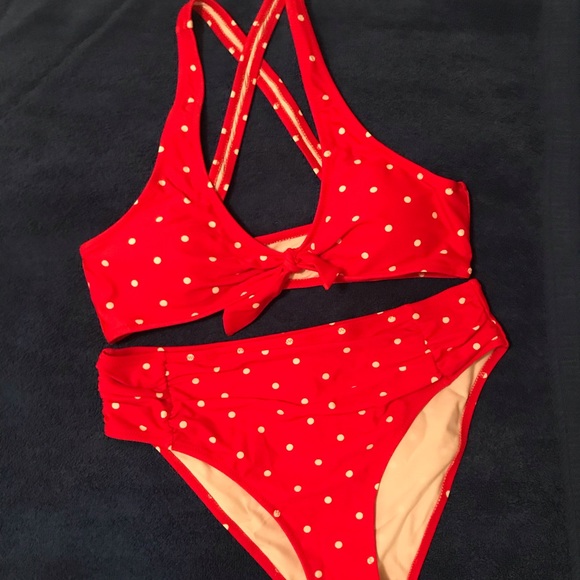Cupshe Other - Knotted Scoop Red Polka Dot Bikini Cupshe Other - Knotted Scoop Red Polka Dot Bikini
